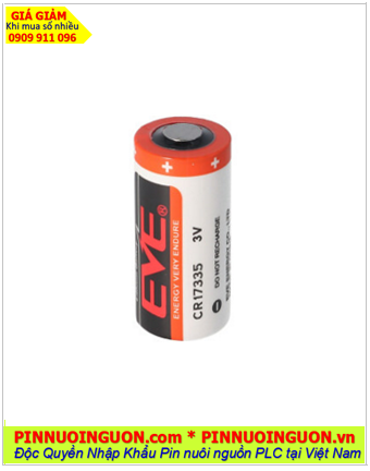 EVE CR17335; Pin nuôi nguồn EVE CR17335 lithium 3.0v (17mmx33.5mm) 2/3A 1500mAh chính hãng